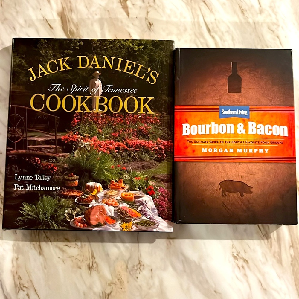 Jack Daniel’s Spirit Of Tennessee Cookbook & Bourbon & Bacon Hardcover Books
